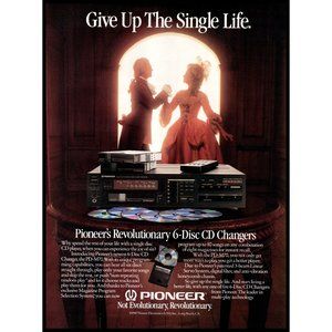 1987 Pioneer PD-M70 CD Changer Vintage Print Ad Audiophile Wall Art Photo